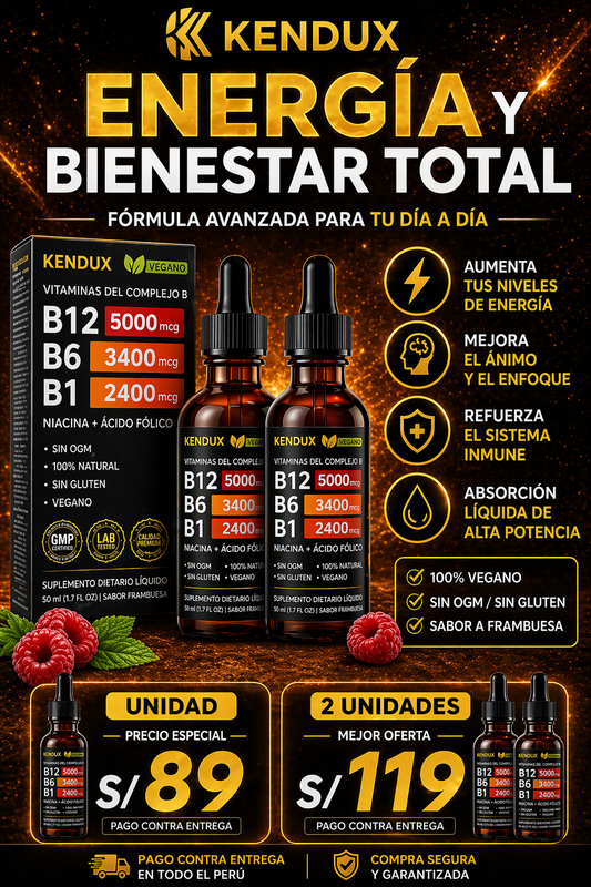 SUPLEMENTO LÍQUIDO DE VITAMINA B12 CON FRAMBUESA