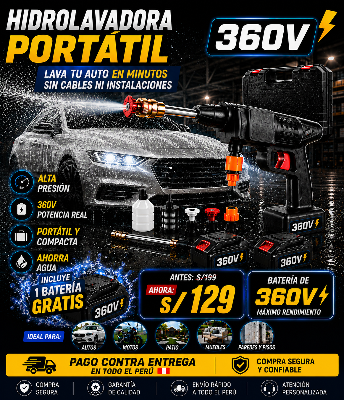 HIDROLAVADORA PORTATIL